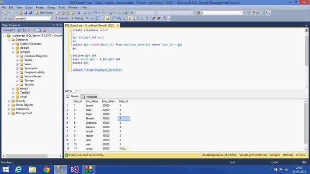 18.SQL Server Tutorial -Telugu (SP with output parameters,System Defined Sp) смотреть онлайн