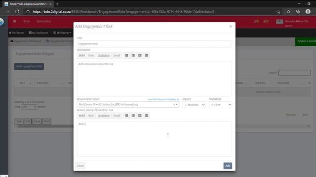 BDO Engagement Management System (EMS) смотреть онлайн