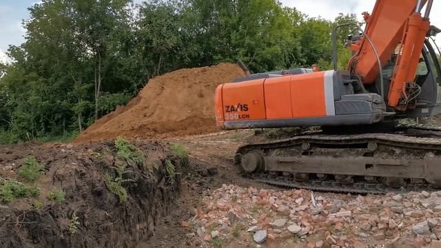 Объемная цементацияя грунтов одноковшовым эксковатором. смотреть онлайн