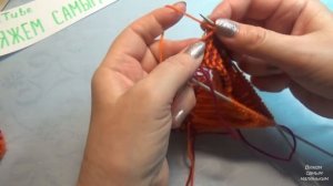 Вязание спицами пинетки #133