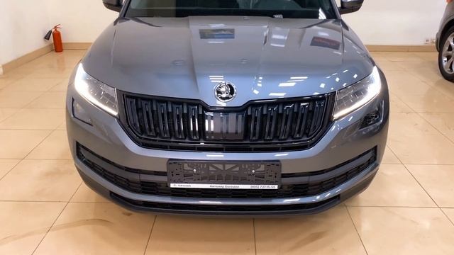 Черная решетка и защита радиаторов в Skoda Kodiaq смотреть онлайн