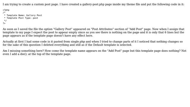 Wordpress: Custom post template doen't have any смотреть онлайн