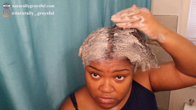 WASH DAY FINE GRAY NATURAL HAIR WITH BENTONITE, RHASSOUL & KAOLIN CLAY | CURL BOSS WASH N GO | смотреть онлайн