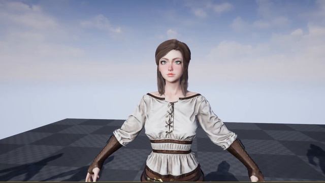 UE4 PREVIEW - GAME-READY 3D Character - Medieval Girl смотреть онлайн