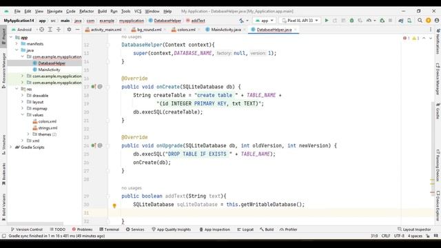 Save Data in SQL Lite Database in Android Studio with Java смотреть онлайн