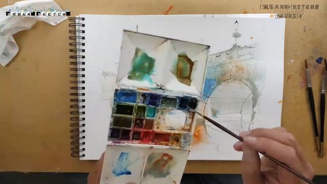 How to sketch an English Bridge by Ian Fennelly - Urban Sketch Course for Beginners смотреть онлайн