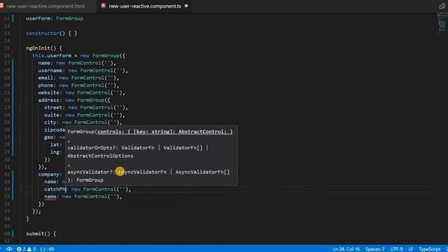 Angular Training Part 6 - Creating a Reactive Form in TS Class and linking it to the template смотреть онлайн