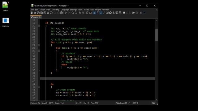 18. Язык Си. Рогалик: создаем комнаты подземелья смотреть онлайн