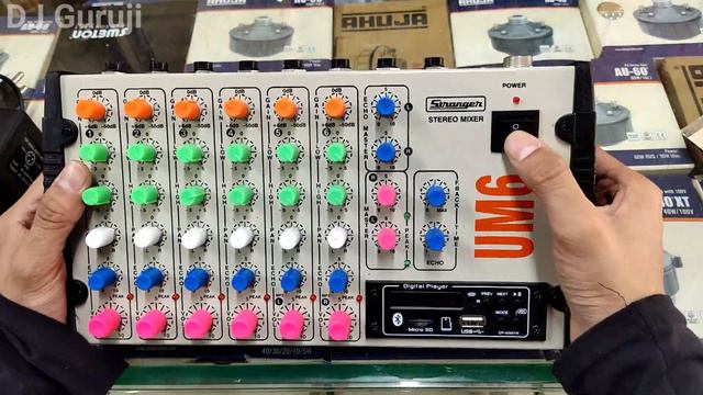 Stranger UM6 DJ Mixer 𝗢𝗥𝗜𝗚𝗡𝗔𝗟 With Echo and Bluetooth | Unboxing & Testing | DJ Guruji смотреть онлайн