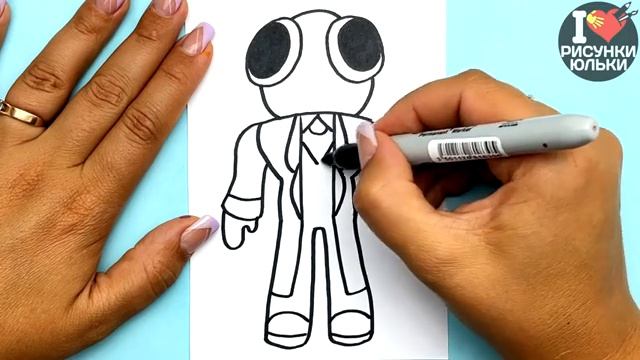 Как нарисовать Радужные Друзья в Роблокс | Рисуем КРАСНОГО | Рисунки Юльки смотреть онлайн