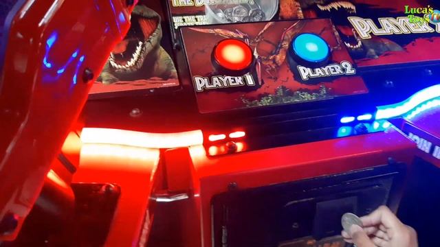 Jurassic Park Arcade Dinosaur Shooting Game: Level 2 T Rex Captured