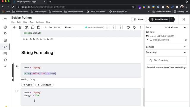 Belajar Data Science 13 - Tutorial Python String Formatting смотреть онлайн