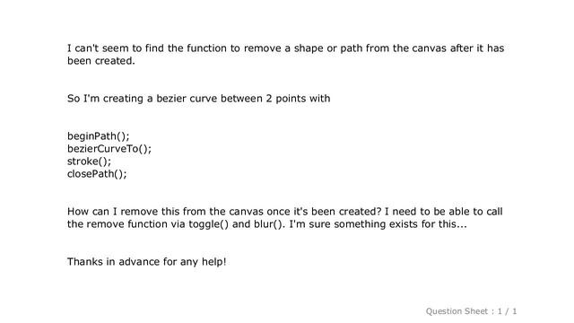 jQuery : Javascript/jQuery: remove shape/path from canvas смотреть онлайн