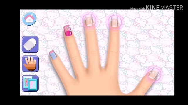 КРАСИМ НОГТИ в салоне Hello Kitty!!! ?? играем в игру для девочек? смотреть онлайн