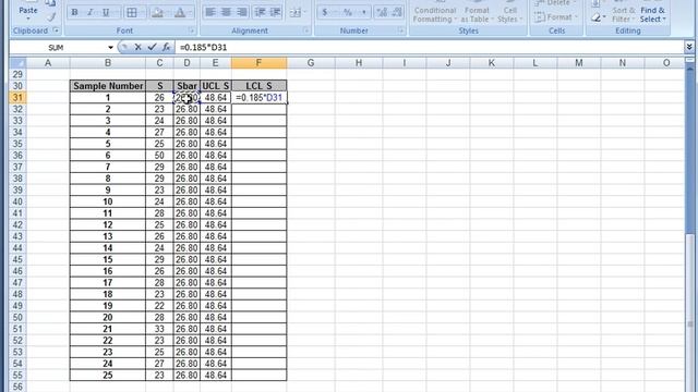 Xbar and S Charts смотреть онлайн