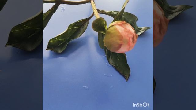 Холодный фарфор. Бутон пиона. Şakayık çiçeği. Peony. смотреть онлайн