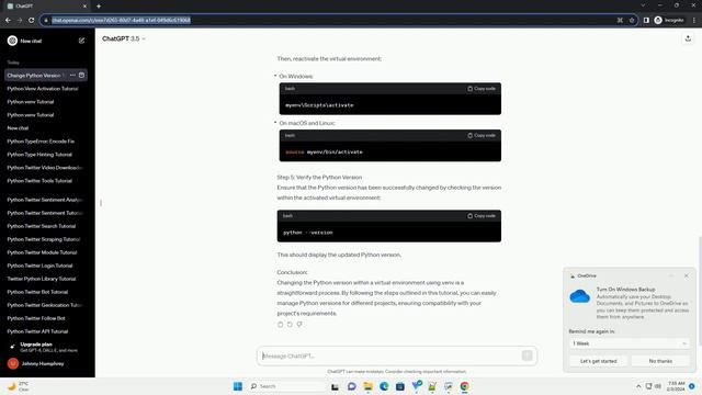 python venv change python version смотреть онлайн