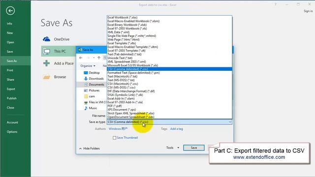 Export Excel data to CSV смотреть онлайн