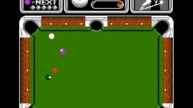Side Pocket - [ Dendy, NES ] ( LEVEL - 1 in 45 sec.) Бильярд. Прохождение, Симулятор [Walkthrough] смотреть онлайн