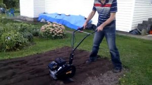 Мотокультиватор Partner PFT44 154. Обработка земли.