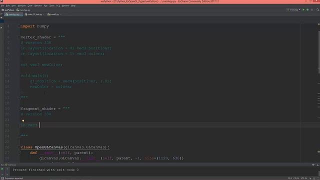 wxPython GUI and PyOpenGL - 05 - basic shaders смотреть онлайн