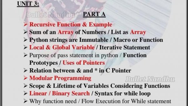 Problem Solving & Python Programming Important Questions Anna University | GE3151 | PSPP | Python