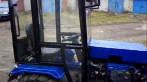 Самодельная кабина на минитракторе Garden Scout Т12.