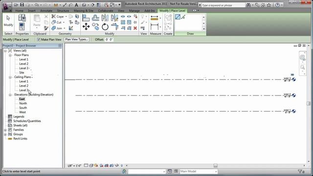 Auto Desk Revit Architecture Levels смотреть онлайн