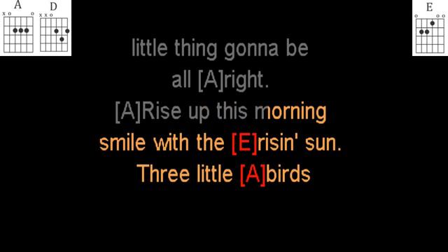 Three Little Birds by Bob Marley Guitaraoke. смотреть онлайн