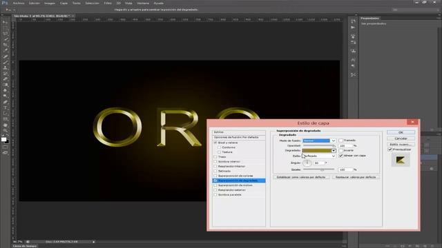 Photoshop CS6/CC Texto Dorado/Efecto Oro Tutorial смотреть онлайн