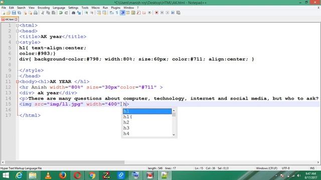 Images tag ,Image size, Align_Image part-6 HTMl, beginners tutorial in hindi and urdu смотреть онлайн
