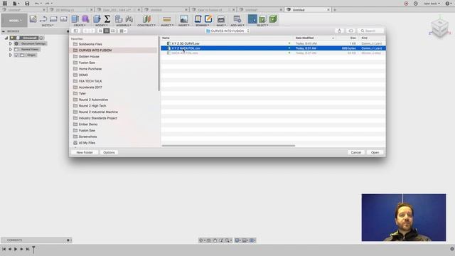 FUSION 360 Import XYZ Data - Create Curves From A Spreadsheet смотреть онлайн