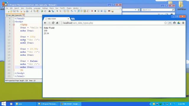 PHP: Variables and Data Types смотреть онлайн