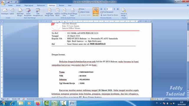 Cara menghubungkan Database Excel ke Dokumen Word смотреть онлайн