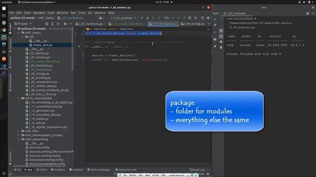 week 06 (52 in 10) - modules and packages смотреть онлайн