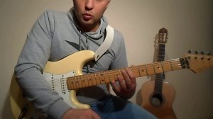 Лёгкий риф на электрогитаре для начинающих.Урок