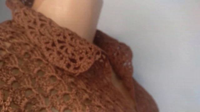 Обзорчик блузы -  Готовая работа.Супер красивый и очень лёгкий узор вязанный крючком (МК 9 )