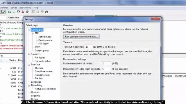How to fix Connection timed out after 20 seconds of inactivity in filezilla смотреть онлайн