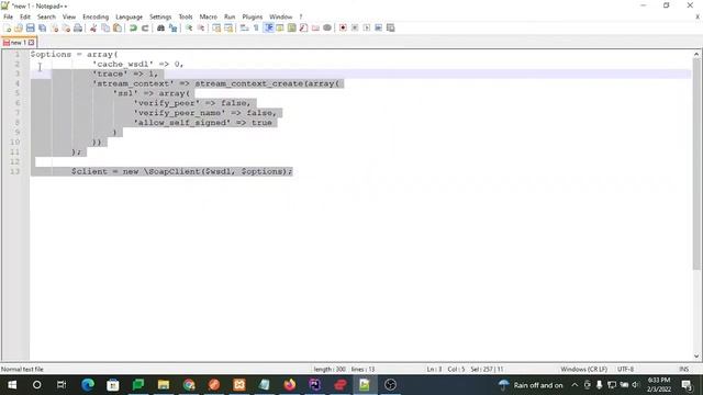 SOAP-ERROR: Parsing WSDL: Couldn't load from: failed to load external entity In PHP смотреть онлайн