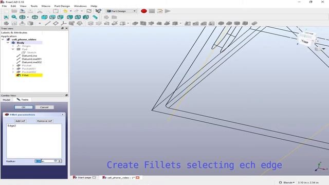 FreeCad Tutorial. How to Model a Cell Phone Holder in FreeCad - Part 2 смотреть онлайн