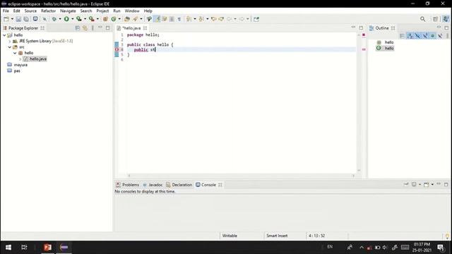 " Hello Java " - message print in eclipse || Java смотреть онлайн
