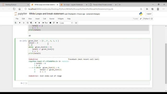 Python Tutorial --While Loops and break statement смотреть онлайн