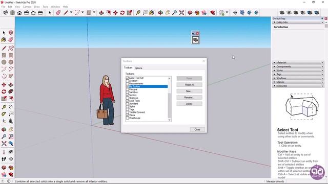 1-4 Toolbars In SketchUp (SketchUp Pro Tutorials)