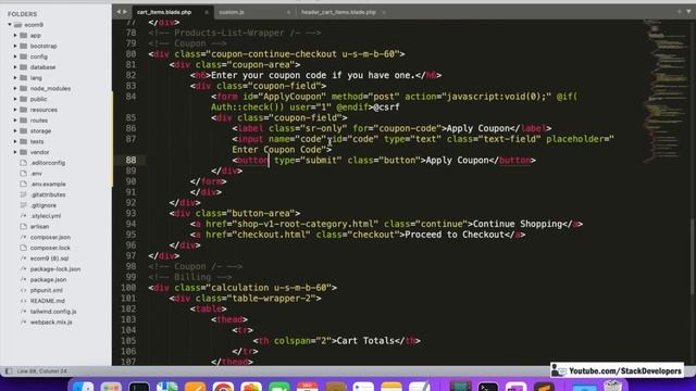 Laravel 9 Tutorial #125 | Laravel Discount Codes (VI) | Apply Discount Coupon at Shopping Cart Page смотреть онлайн