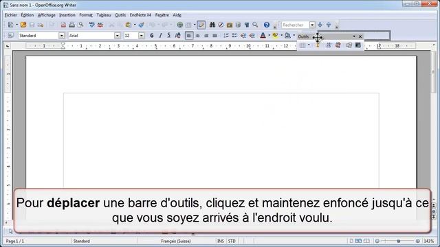 Writer: ajouter, déplacer, enlever une barre d'outils смотреть онлайн