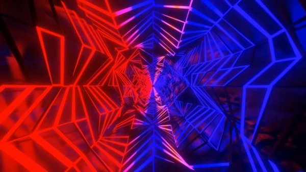 Abstract Background Video 4k Blue Metallic Red Blue Tunnel VJ LOOP NEON Satisfying Calm Wallpaper