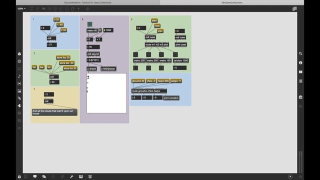 Max/Msp/Jitter - урок 18. Сохранение данных с объектом Coll. Data Collections. ? смотреть онлайн