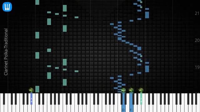 🎹 Clarinet Polka, Traditional, Synthesia Piano Tutorial смотреть онлайн
