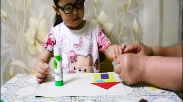 АППЛИКАЦИЯ ИЗ ГЕОМЕТРИЧЕСКИХ ФИГУР ?строим домик и ?сажаем деревья #Geometry for kids children смотреть онлайн