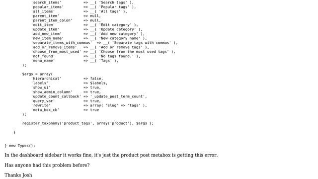 Wordpress: Register non hierarchical taxonomy and the show meta box in the post type смотреть онлайн